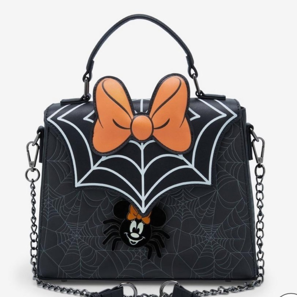 Loungefly Disney Minnie Mouse Spider Glow-in-the-Dark Halloween Handbag NWT
